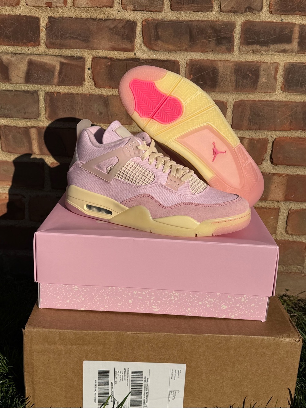 Air jordan retro 4 pearl pink and iced out carmine size 12.5 - Picture 9 of 15